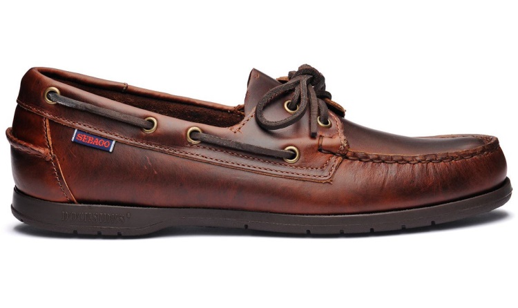 Sebago De Brown Gum Bemühung Bootsschuh Aus Gewachstem Leder - Sebago Shoes 90's