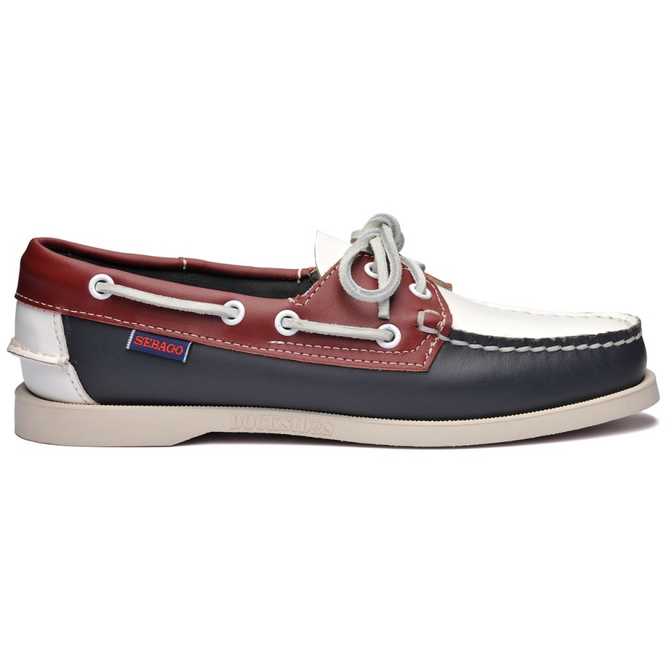 Portland Spinnaker Frau-navy & Rot & Weiß Sebago De - Sebago Shoes 90's