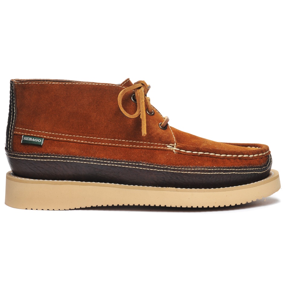 Sebago De Miwak Wildleder Kanu Moc-cognac & Dunkelbraun - Sebago Schuhe