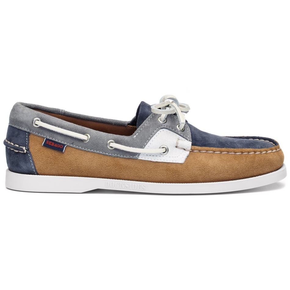 Sebago De Rossisland Jib-Cognac & Denim & Schiefer & Weiß - Sebago Outlet